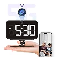 WiFi Hidden Camera - Spy Camera Clock - Premium HD 1080P Dual Band 5GHz/2.4GHz Nanny Camera with 160° Wide Angle, Motion Detection, Live Remote Viewing - Secret Cameras for Home Security Office