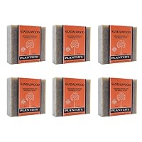 Sandalwood 6-Pack Bar Soap - Moisturizing and Soothing Soap for Your Skin - Hand Crafted Using Plant-Based Ingredients - Made in California 4oz Bar