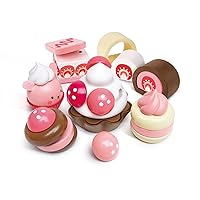 Strawberry Dessert Set | Pretend Play Toy Food Playset for Kids, for Children Ages 3+ Years
