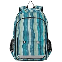 ALAZA Abstract Wave Stripe Backpack Bookbag Laptop Notebook Bag Casual Travel Daypack for Women Men Fits15.6 Laptop