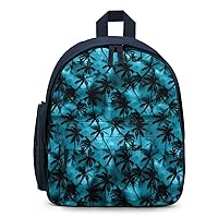 Palm Tree Shirt Tropical Leaves Mini Travel Backpack Casual Lightweight Hiking Shoulders Bags with Side Pockets