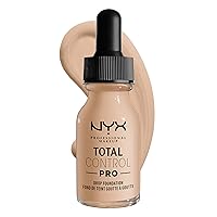 NYX PROFESSIONAL MAKEUP Total Control Pro Drop Foundation, Skin-True Buildable Coverage - Alabaster