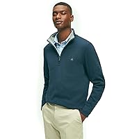 Brooks Brothers Men's Ribbed French Terry Half-Zip