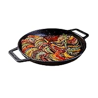 Victoria Cast Iron Round Skillet with Double Loop Handles, Made in Colombia, 10 Inches