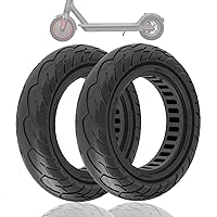 10 inch Solid Rubber Tire, 10x2.125, 50/75-6.1 Tubeless Tyre for Xiaomi M365/Pro 1s/Pro 2, Gotrax G4/Xr/V2 Electric Scooter, 10x2 Puncture-Proof Explosion-Proof Wheel Replacement Black 2pcs