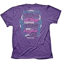 Women's Through Christ T-Shirt - Purple Heather -