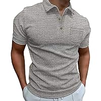 Mens Polo Shirts,Sport Golf Plus Size Short Sleeve Shirt Solid Button Summer Top Outdoor Fashion Tee Blouse