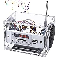 ICStation DIY Bluetooth-Compatible Speaker Kit, Soldering Project with Rechargeable Battery MiNi Home Stereo Sound Amplifier DIY Electronics Soldering Practice Kit for High School Students Education
