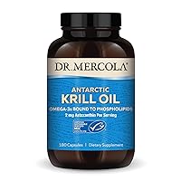 Dr. Mercola Antarctic Krill Oil, 90 Servings (180 Capsules), Dietary Supplement, Supports Organ, Bone and Joint Health, Non GMO, MSC Certified