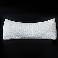 Adjustable Buckwheat Hulls Neck Support Pillow Cervical Neck Cylinder Bolster Pillow,Roll Pillow,Neck Pain Relief for Back and Side Sleepers Round Pillows for Lunch Break,Ivory