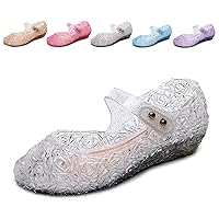 YIBLBOX Girls Sandals Kids Cosplay Jelly Shoes Princess Queen Dress Up Mary Janes for Dance Party Halloween