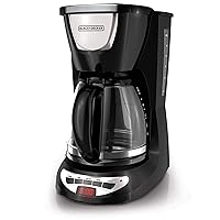 12-Cup Programmable Coffee Maker, DCM100B, Duralife Carafe, Easy-View Water Window, Removable Filter Basket