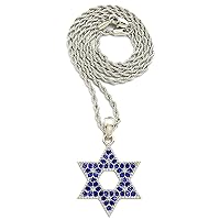 Star Of David Small Pendant with 24 Inch Necklace