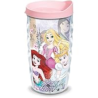 Tervis Disney - Princess Group Made in USA Double Walled Insulated Tumbler Cup Keeps Drinks Cold & Hot, 10oz Wavy, Classic
