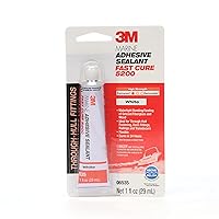 3M Marine Adhesive Sealant Fast Cure 5200 (06535) Permanent Bonding and Sealing for Boats and RVs Above and Below the Waterline Waterproof Repair, White, 1 fl oz Tube