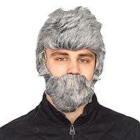 Costume Agent The Most Interesting Man In The World Grey Wig & Beard Set