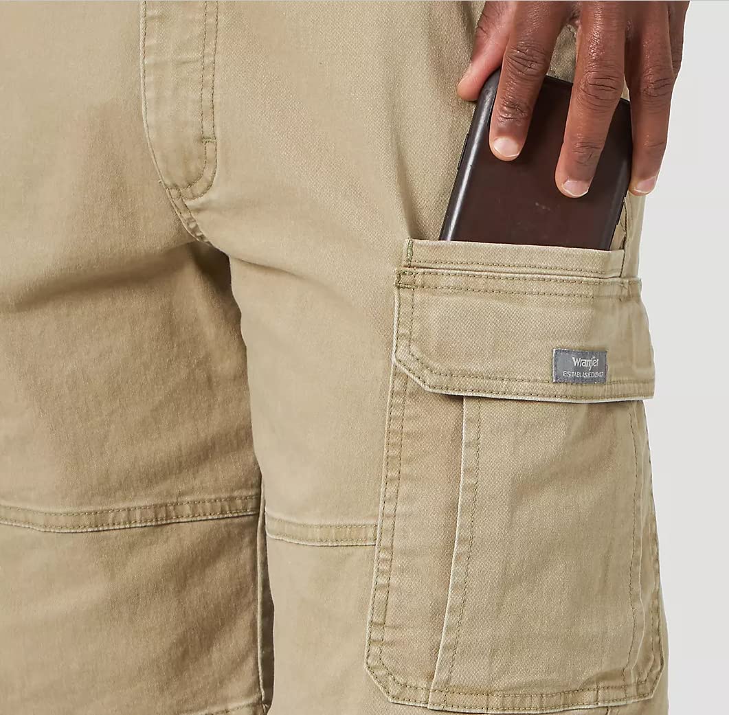 Wrangler Men's Cargo Pants Flex Waist Regular Fit Twill, 7-Pocket  Right Tech | eBay
