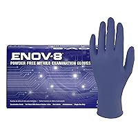 Adenna GL-NCF225BFM ENOV-8 3.5 mil Powder-Free Nitrile Exam Gloves for Sensitive Skin, Medical Grade, Blue Sunset, Medium, Box of 200