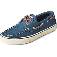 Sperry Men's Bahama II Boat Shoe, DK Blue Linen, 11.5