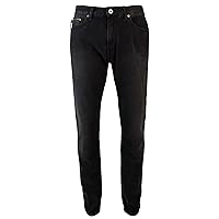 A｜X ARMANI EXCHANGE Men's Tapered Stretch Jeans-BLK-33Wx32L Black