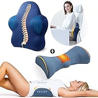 Cozyhealth Lumbar Support Pillow for Office Chair and Heated Lumbar Support Pillow for Lower Back Pain Relief