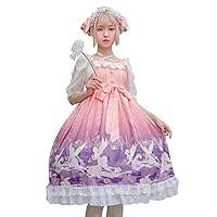 Lolita Printed Party Knee Length Dress Elegant JSK OP 2 Style Princess Dress