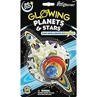 University Games UNV19476 Glow in The Dark, 30 Pack (2D), Planets & Stars 30/Pkg