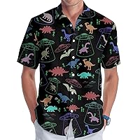 Funny Tropical Men's Hawaiian Shirt, Vintage Casual Short Sleeve Button Shirt, Summer Gifts, Gifts for Birthday