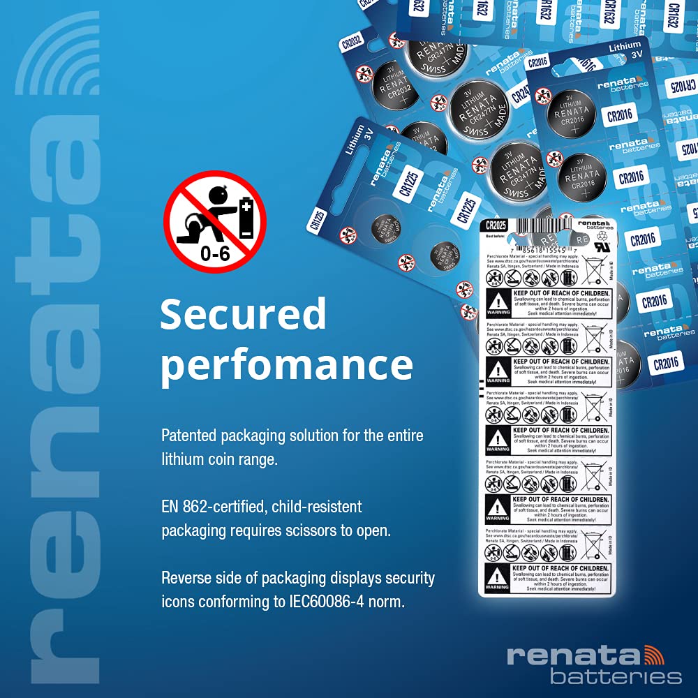 CR1220 Renata Watch Batteries 5Pcs