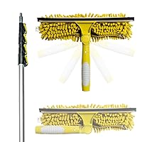 DOCAZOO, 36 ft Reach Window Washing Kit with 7 to 30 ft Telescoping Extension Pole, Window Squeegee and Scrubber Combo, Single Pivot