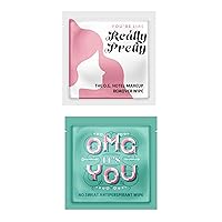 Personal Care Bundle Deal- Makeup Remover Facial Cleansing 50 Wipes & Antiperspirant Wipes 50 ctPowerful Wetness And Odor Protection Perfect For On The Go, Gym Bag, Purse, Individually Wrappe
