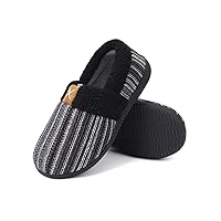 Mens House Slippers Soft Plush Lined Cozy Memory Foam Slip On Indoor Outdoor Breathable Scuff Bedroom Shoes