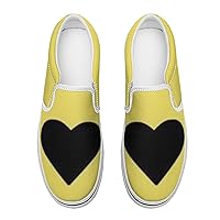 Valentine Lovers Women's Slip on Canvas Non Slip Shoes for Women Skate Sneakers (Slip-On)