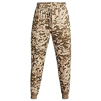 Under Armour Men's UA Rival Fleece Camo Joggers Pants (US, Alpha, Medium, Regular, Regular, Oatmeal/White - 783)