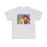 Rooster 'Spencer #2' Unisex Heavy Cotton Tee Ash / 5XL