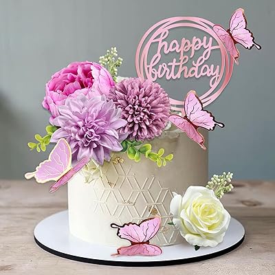 Mua 14 PCS Butterfly Cake Toppers Happy Birthday Cake Decorations ...