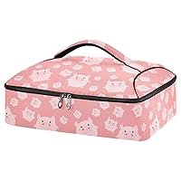 ALAZA Casserole Cookware, Cute Pink Pig Baby Casserole Dish Carrier Bag Travel Bag for Potluck Parties,Picnic,Beach