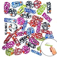 50 Noise Makers - Bulk Matraca Spinning Ratchet Noisemakers - Metallic New Years Eve Party, Football Game and Purim Graggers Party Supply