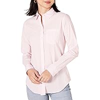 Amazon Essentials Women's Classic-Fit Long-Sleeve Button-Down Poplin Shirt