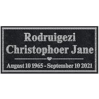 12x6 inches Personalized Human Memorial Stones, Black Granite Memorial Garden Stone Engraved with Human's Photo, Gifts for Someone Who Lost a Loved One, or Pet, Dog, Cat