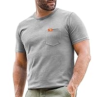 Mens Muscle Shirts Summer Casual Slim Fit Short Sleeve Cotton Crewneck Pocket T Shirts Moisture Wicking Quick Dry Tees