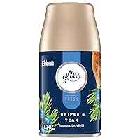 Glade Automatic Spray Refill, Air Freshener for Home and Bathroom, Juniper & Teak, Fresh Collection, 6.2 Oz