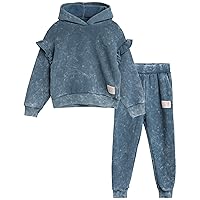 Girls' Sweatsuit - 2 Piece Performance Fleece Sweatshirt and Jogger Sweatpants - Active Set for Toddlers/Girls, 2T-6X