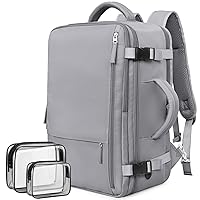 Travel Backpack for Women Men, Carry on Backpack Bag for Traveling on Airplane, Flight Approved Personal Item Size Backpack Luggage,Travel Essentials, Dark Grey