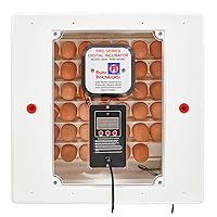 Farm Innovators 41 Egg Incubator with Automatic Egg Turning and Humidity Control, Egg Candler with Digital LCD Display for Improved Hatching, White