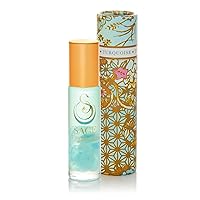 Turquoise Perfume Oil Roll-On by Sage- 1/4 oz, Vegan & Cruelty-Free, Marine Scent, Waterflower Musk, Blue Chamomile, Grapefruit