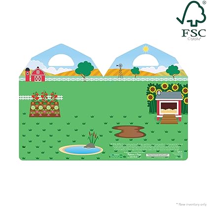 Melissa & Doug Puffy Sticker Play Set - On the Farm - 52 Reusable Stickers, 2 Fold-Out Scenes - FSC Certified