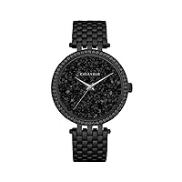 by Bulova Ladies' Modern Crystals Black Ion Plated Stainless Steel Quartz Watch, Style: 45L171