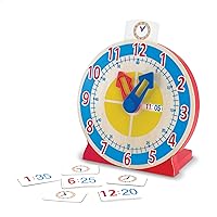 Turn & Tell Wooden Clock - Educational Toy With 12+ Reversible Time Cards