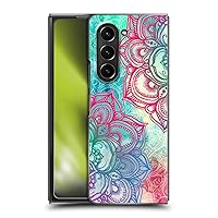 Head Case Designs Officially Licensed Micklyn Le Feuvre Round and Round The Rainbow Mandala 3 Hard Back Case Compatible with Samsung Galaxy Z Fold5